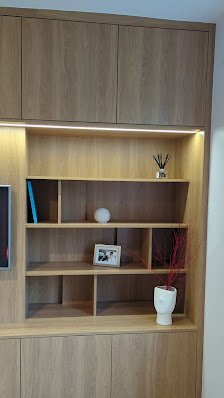 Bespoke media wall with fireplace